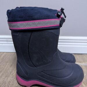 Kamik Kids' Navy and Pink Snow Boots